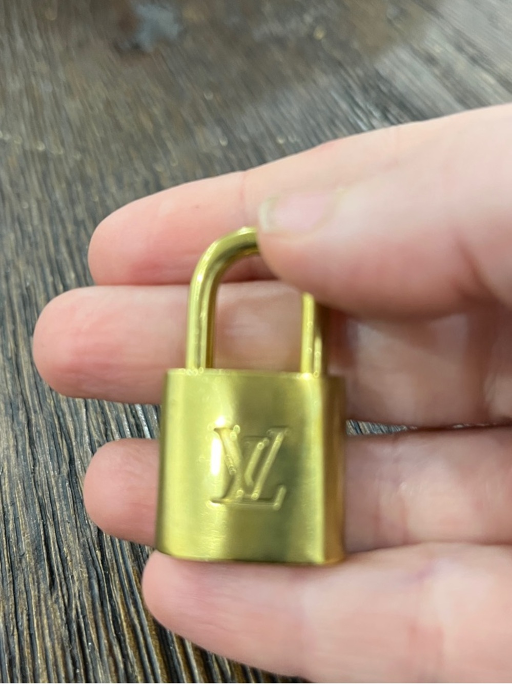 Louis Vuitton Gold Padlock Key locket , no key included